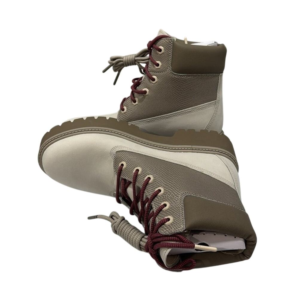 Timberland Stone Street Platform Hiker Boots -White Nubuck - Size: 10